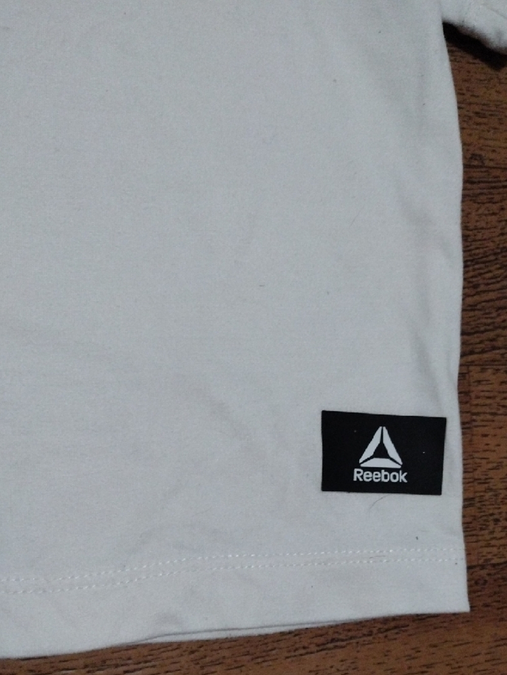 Reebok White Kids Tee with Navy Logo Bar - Picture 7 of 7
